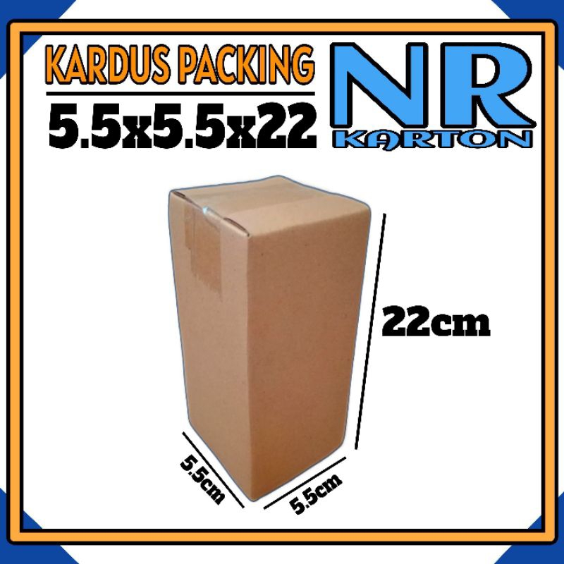

kardus packing UK 5'5x5'5x22 kardus kecil kardus besar
