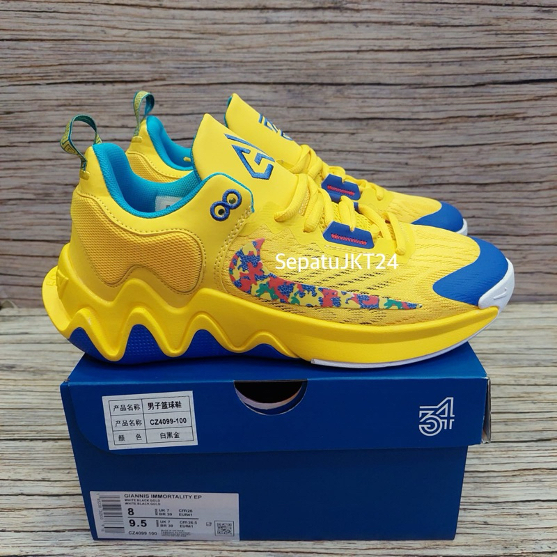 Sepatu Basket/Voly Giannis Immortality 2 Yellow Multicolor Premium Original