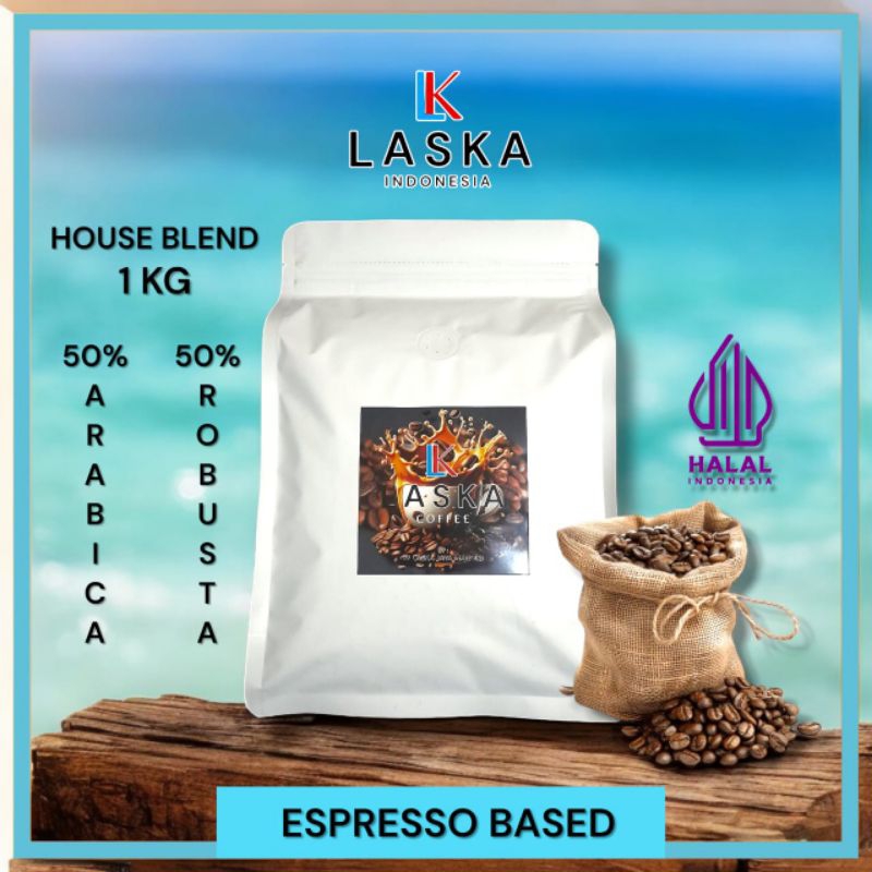 

Biji Kopi 1kg - House Blend 50%Arabica : 50%Robusta - Kopi susu - espresso based - Kopi Blend