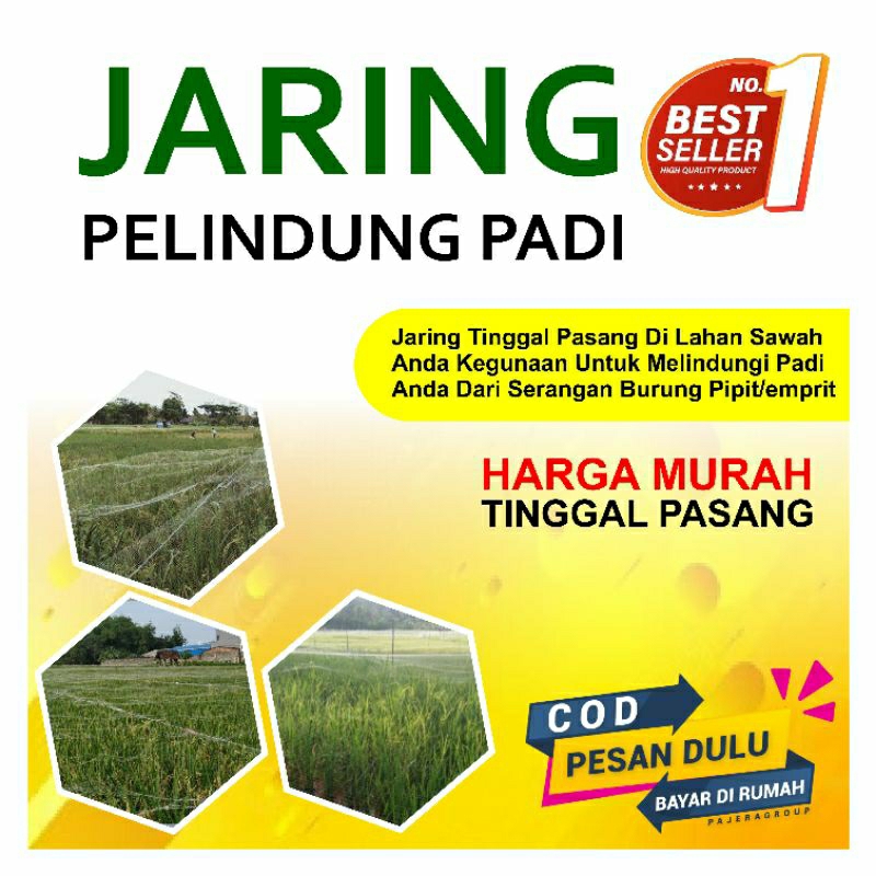 jaring pelindung padi/Jaring pengaman padi