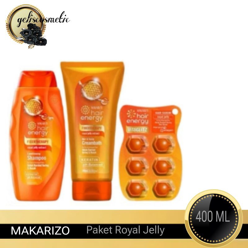 MAKARIZO PAKET KERATIN Hair Energy Perawatan Rambut kering rusak-Varian Royal Jelly