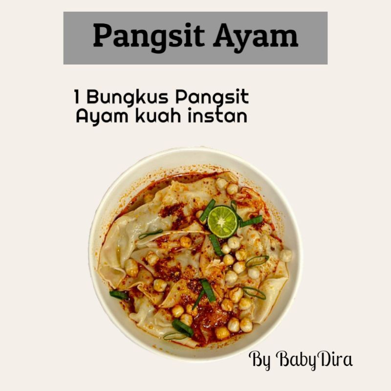 

Pangsit Ayam Kuah pedas gurih by BabyDira/ makanan instan/ Frozen kuah/ kemasan / makanan siap saji