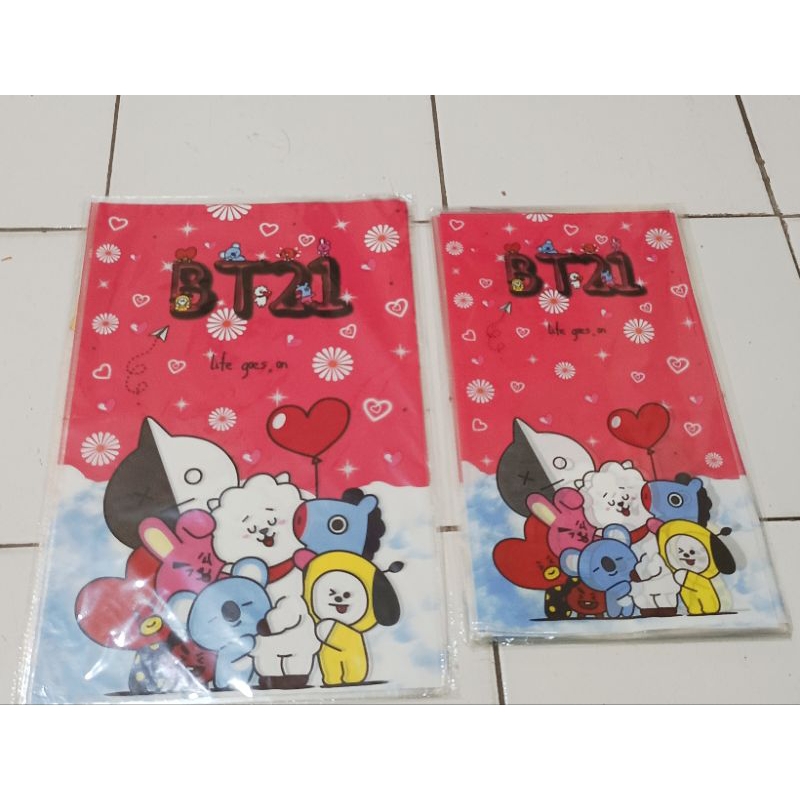 

Isi 10 Plastik Snack Ulang Tahun 22x40 / Plastik Karakter / Plastik Opp BT21