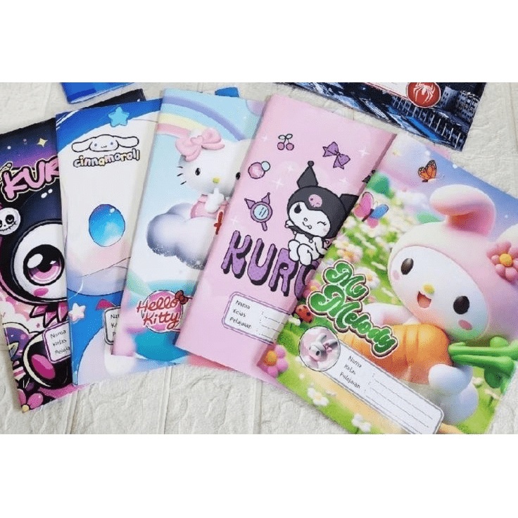 

KUALITAS TERJAMIN Sampul Buku Tulis Edisi SANRIO Ukuran Kwarto buku tulis biasa 1 pack isi 1 lembar Cinnamorol Kuromi