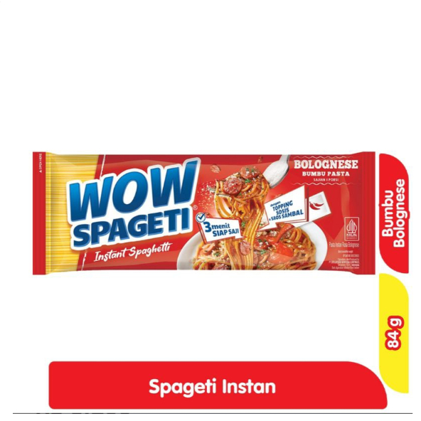 

SPAGETI WOW INSTANT ALA RESTO RASA BOLOGNESE 88 GRAM