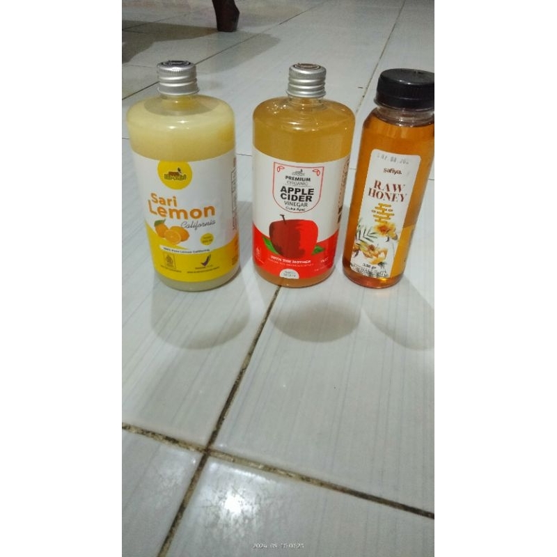 

PAKET DIET COMBO||CUKA APEL 500 ML PLUS SARI LEMON MURNI 500 ML|| & MADU RAW HONEY 350 ML