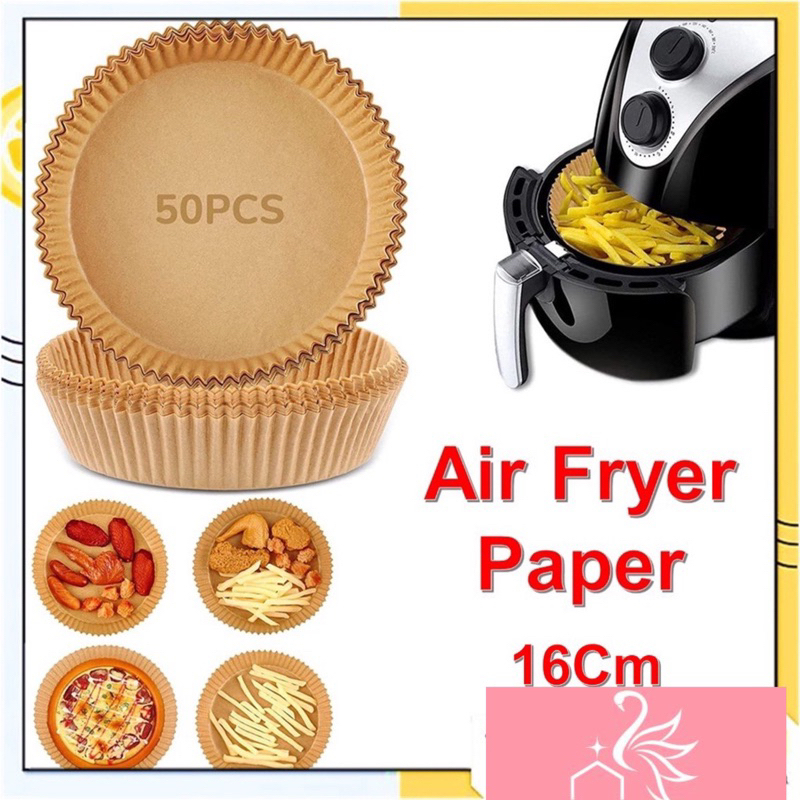 50 Pcs Kertas Alas Air Fryer / kertas fryer anti lengket /Anti Lengket Tahan Minyak baking paper / A