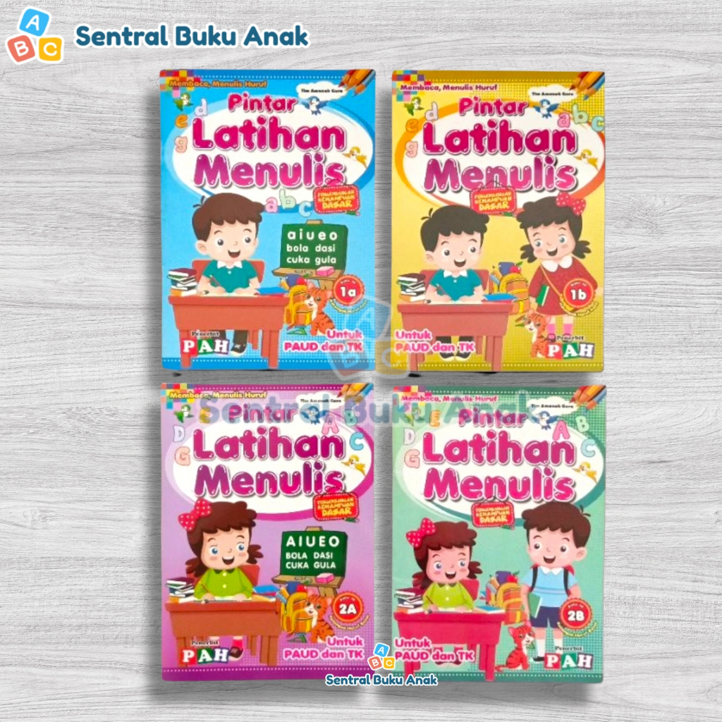 Buku TK PAUD Pintar Latihan Menulis ABC Huruf Besar dan Kecil - Buku Anak Sekolah TK PAUD Murah