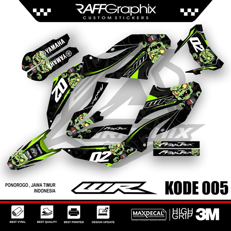 Decal wr terbaru-sticker wr-decal wr super glosy-decal wr zombie-decal sticker wr-wr 005