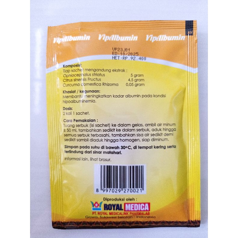 VipAlbumin Plus Sachet