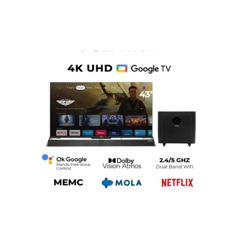 LED Polytron TV 43 soundbar 4k ultra hd PLD 43BUG5959 TV 43BUG / BUG