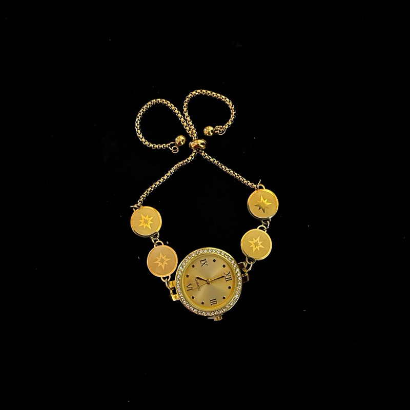 Paseris - Gelang Jam Tangan Serut Titanium Wanita Daia