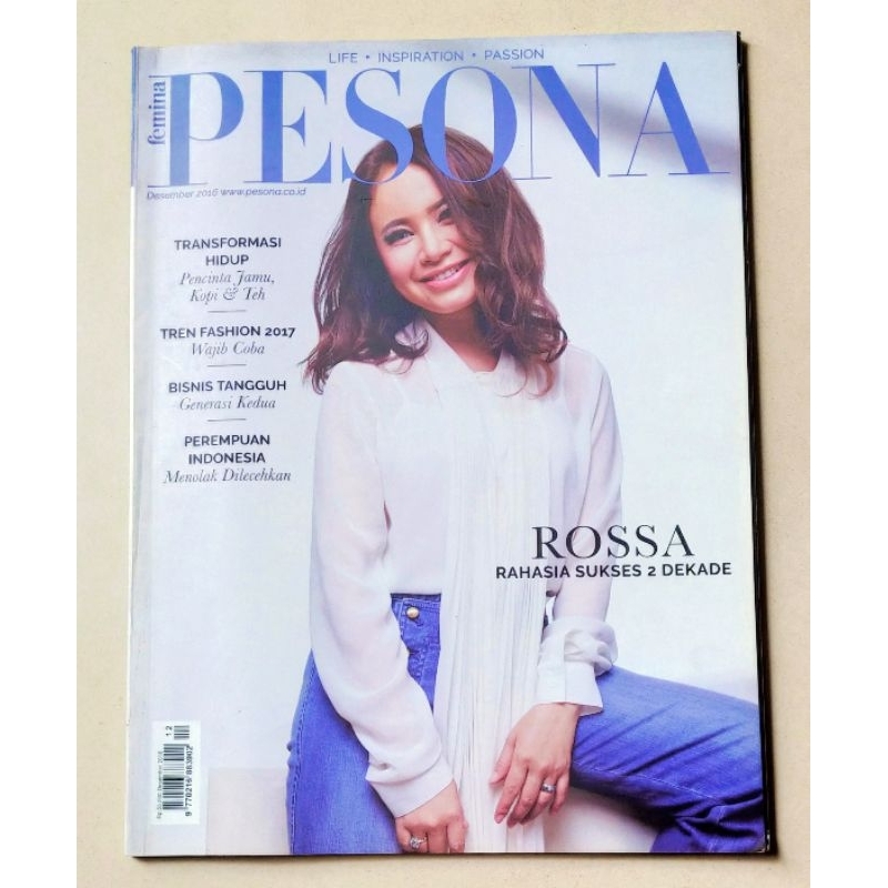 Majalah Pesona edisi Desember 2016 : Cover Rossa - Lukman Sardi