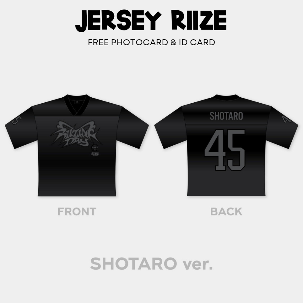 JERSEY RIIZINK DAY RIIZE - FREE PHOTOCARD - ID CARD - SIZE S-XXL - OVERSIZE