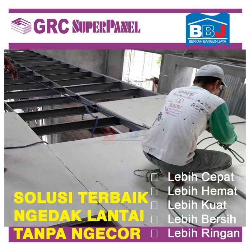 SuperPanel Floor GRC 15mm | Papan Lantai GRC | Panel grc | SuperPanel | Superfloor