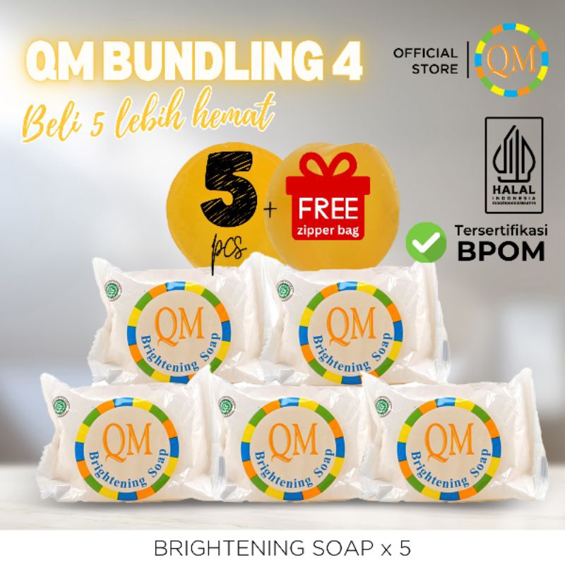 QM Bundling Set QM Brightening Soap FREE ZIPPER BAG