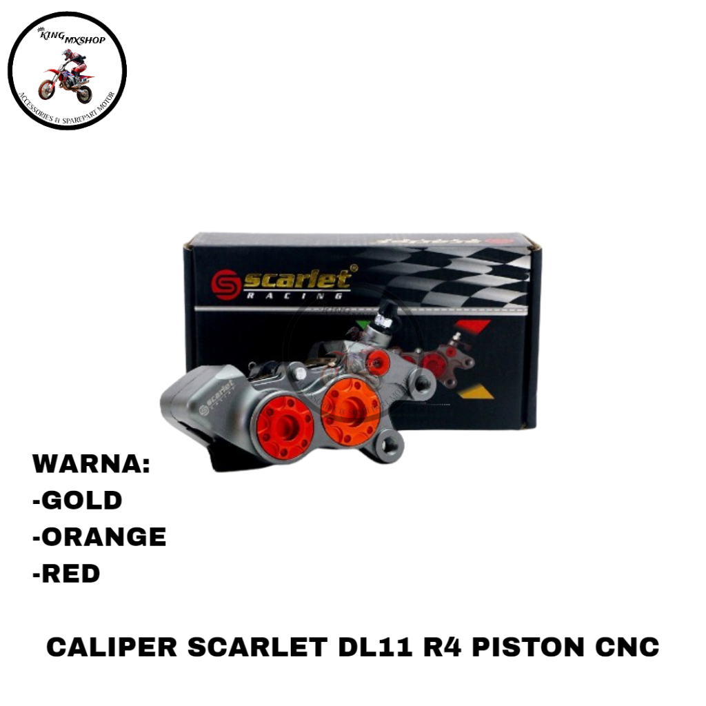 Caliper Scarlet Racing Kaliper Cakram Motor DL11R 4 Piston CNC