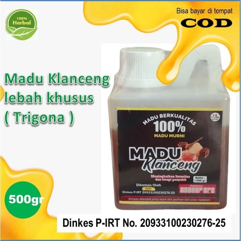 

Madu klanceng madu dari lebah khusus trigona 100% madu asli isi 500 gram