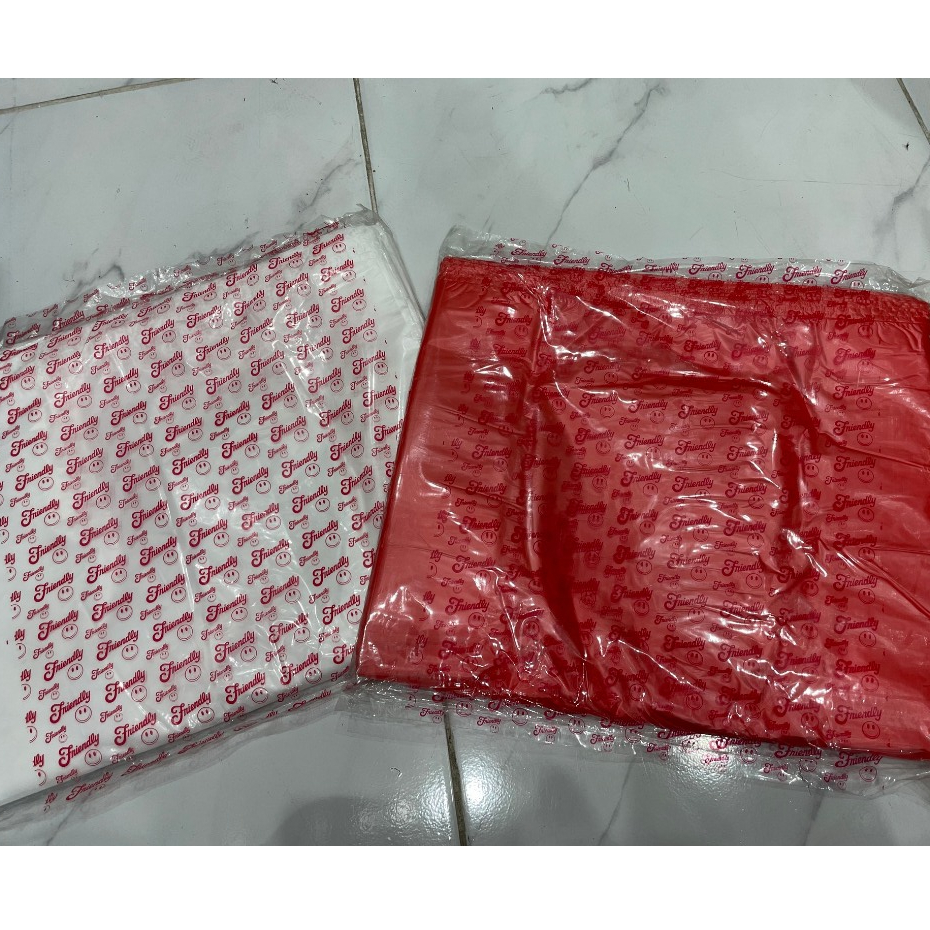 Plastik Kresek Besar Warna Putih / Merah Friendly - Kresek Warna Warni - Kresek Besar Warna - Kresek
