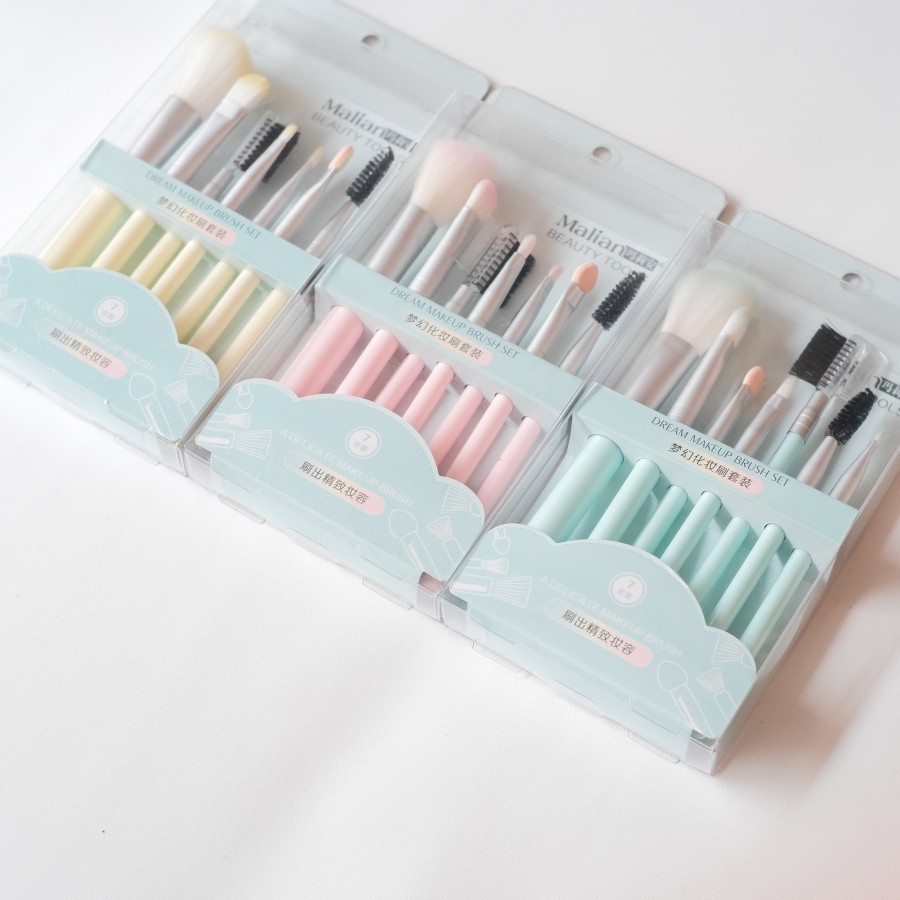 Kuas Set Makeup Malian /  Malian Make Up Brush Set 7pcs