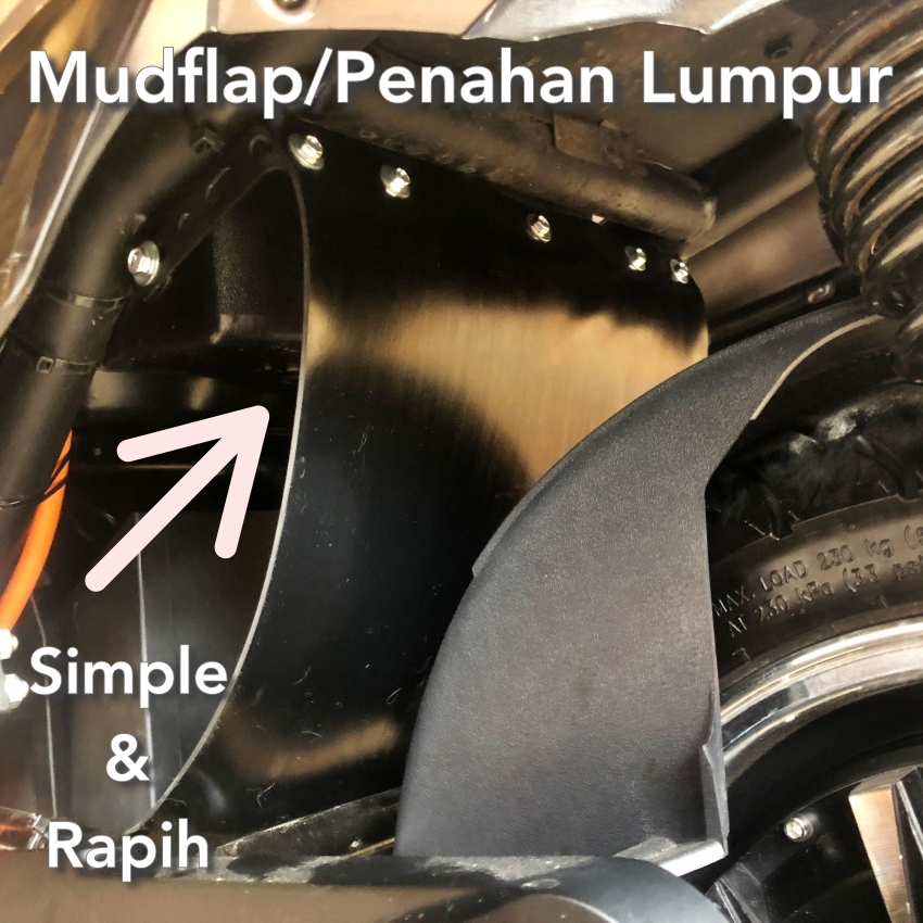 MUDFLAP KARRET LUMPUR KEPET PENAHAN AIR KARET MOTOR LISTRIK POLYTRON FOX R POLYTRON FOX S AKSESORIS 
