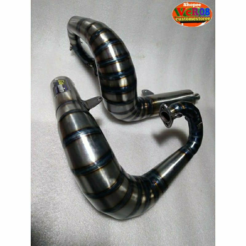 KNALPOT GOPED MINI GP 50-63CC SUARA SUPER GARINGG BAHAN PLAT KARAT PNP GOPED 50CC,63CC MESIN KANAN,X