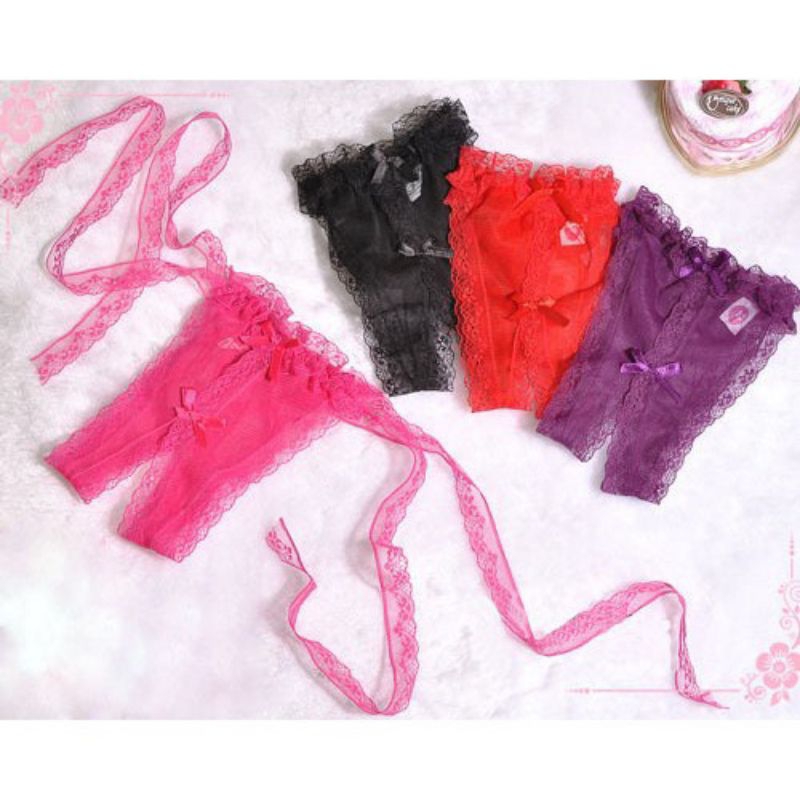 B06 G String tali samping Wanita transparan pakaian dalam cewe