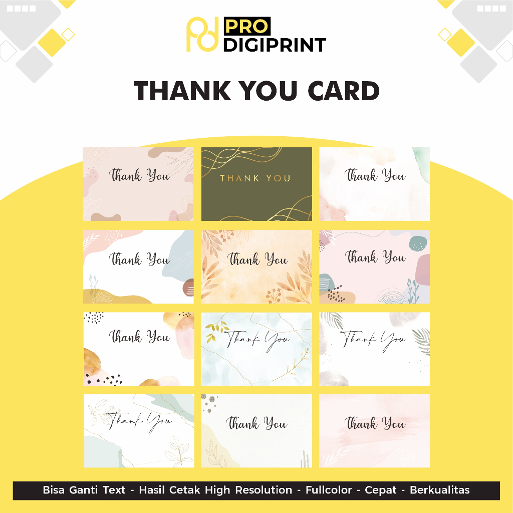 

Cetak Thank You Card Kartu Ucapan Custom A3+ Print 1 Sisi ( Pro Digiprint )