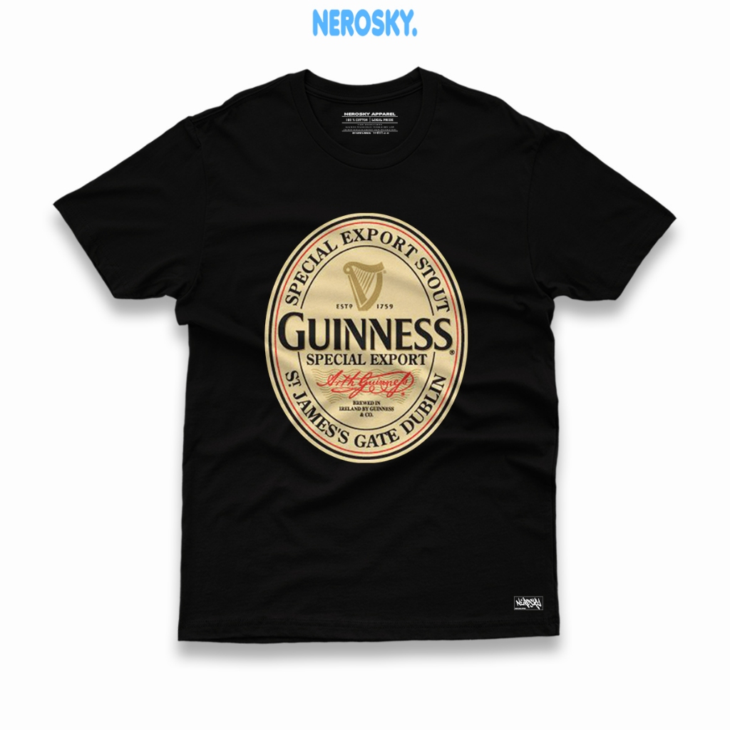 KAOS PRIA GUINNESS 24S PREMIUM COTTON COMBED TIPE 11