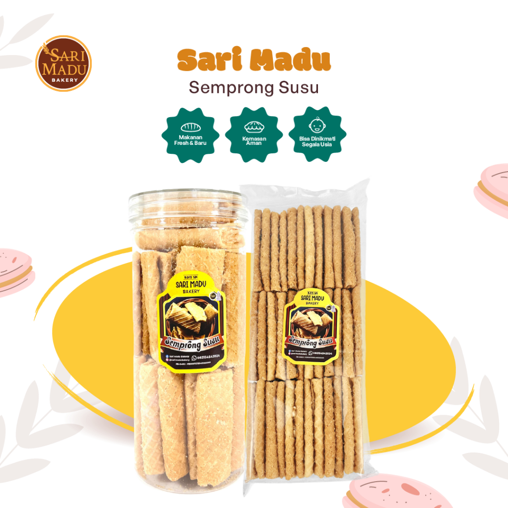 

Semprong Susu Makanan Ringan Wafer 6 Bulan Penyimpanan By Sari Madu Bakery