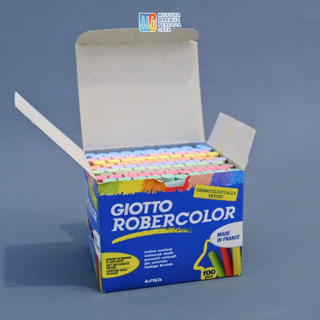 

Giotto Kapur Warna Warni Robercolor Chalk Blackboard / Kapur Papan Tulis Warna Warni Isi 100 Pcs