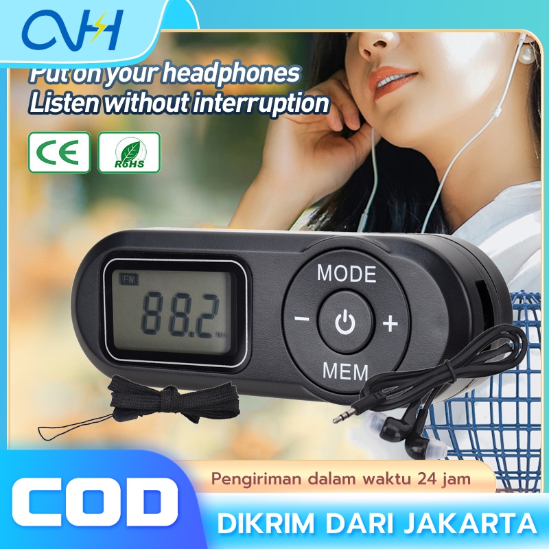 NEW HRD-727 Radio mini portable FM Radio Receiver LCD/radio fm/LCD Display DSP Pemutar Radio Mini