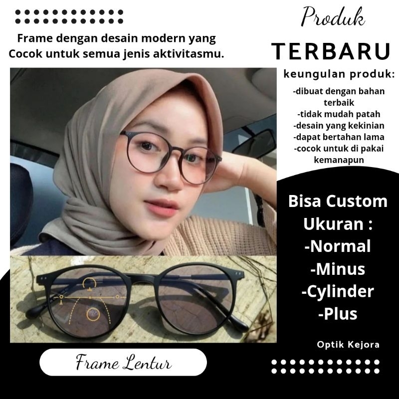 Kacamata Lensa Minus 5 Cylinder 2 | Photocromic | Blueray | Antiradiasi