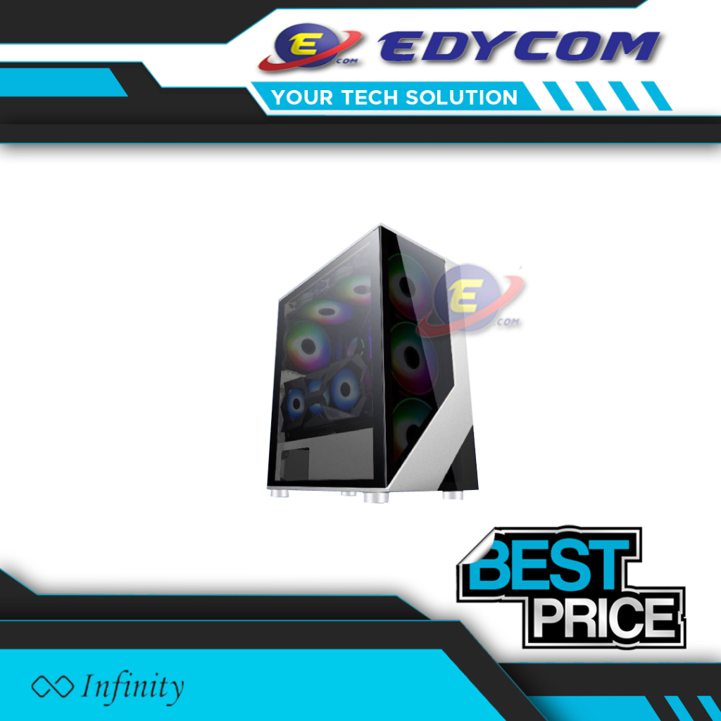 Enlight Rampage White Gaming Case - ATX Tempered Glass