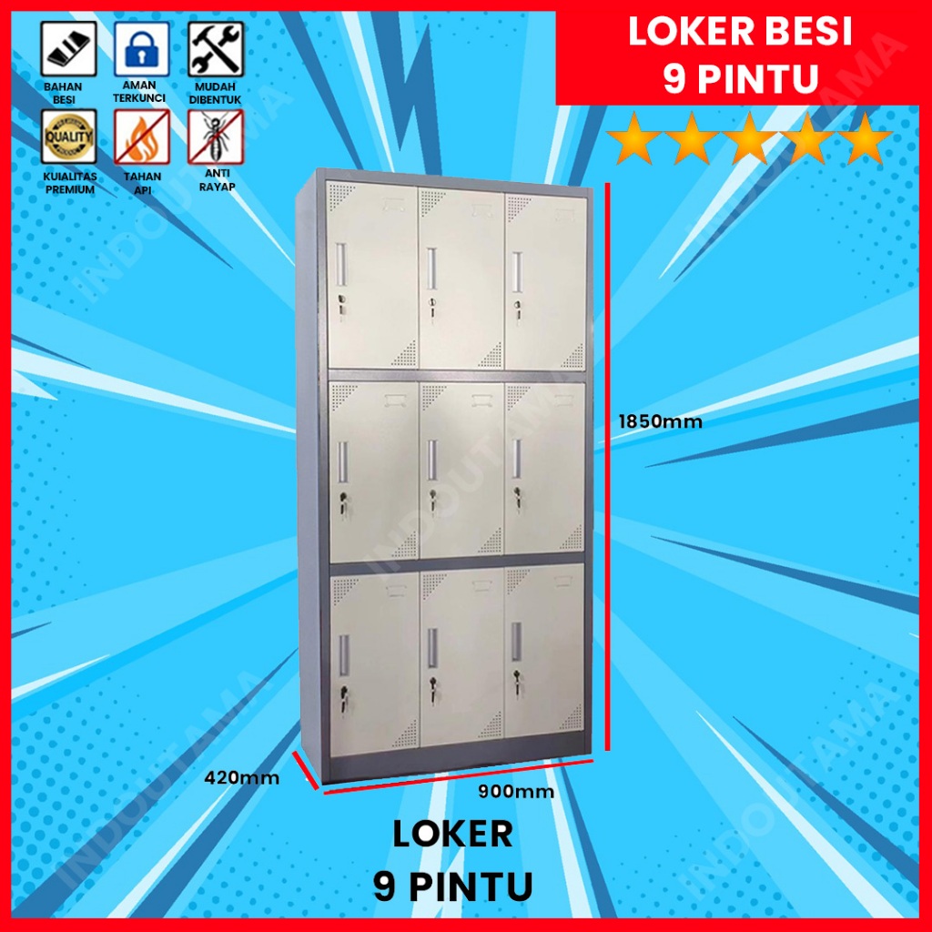 Loker Besi 9 Pintu - IMPORTA