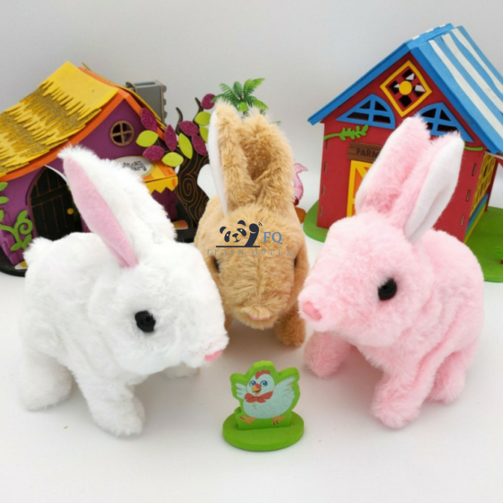 Mainan Edukasi Kelinci Berjalan /Mainan Anak Boneka kelinci Lucu Berjalan