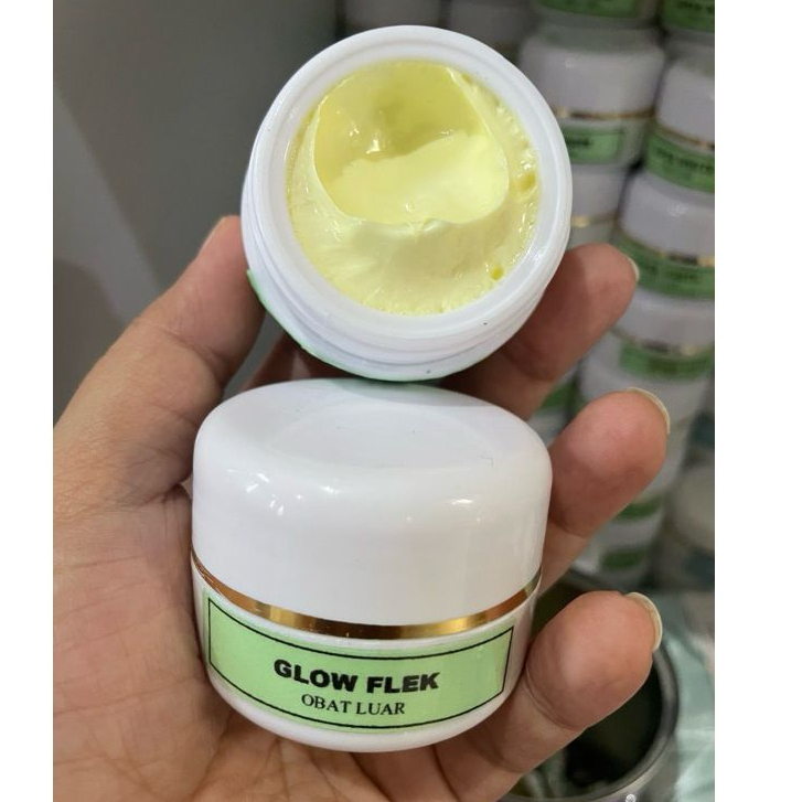 GLOW FLEK CREAM MALAM RACIKAN FARMASI LABEL HIJAU KUALITAS GRADE A HQ5 ORIGINAL