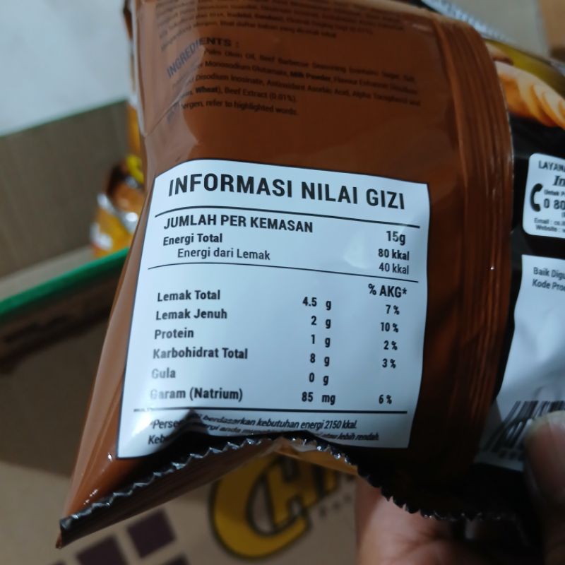 

RB CHITATO Sapi Panggang Beef BBQ 1 Dus isi 6 Renceng 15g