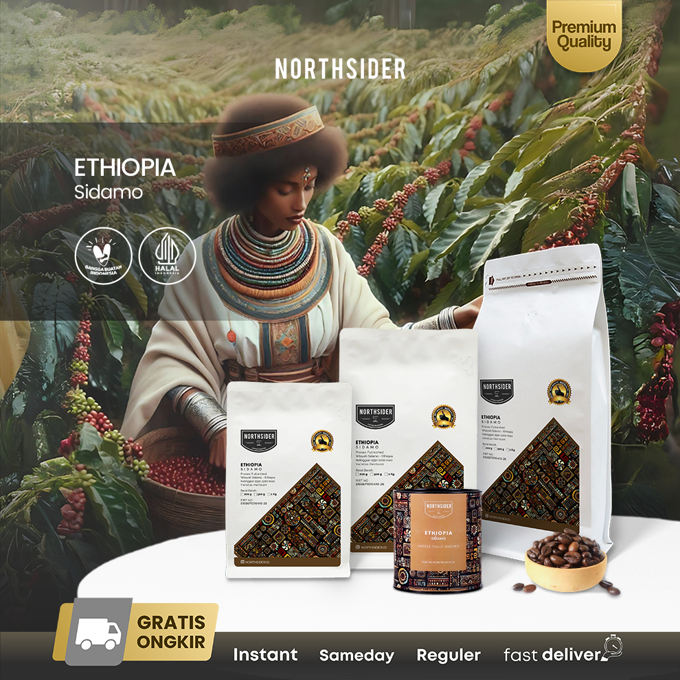 

Northsider Kopi arabika Ethiopia Sidamo fully-washed coffee