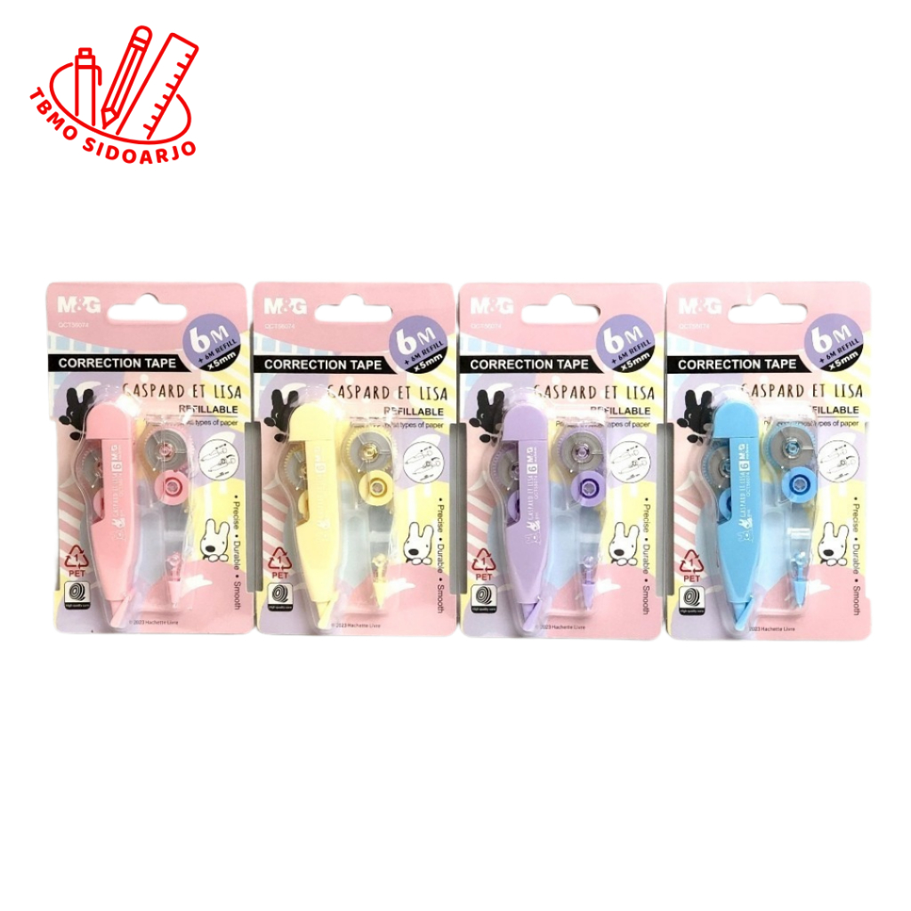 

TBMO M&G Correction Tape Gaspard Et Lisa 6mx5mm Refillable Pastel Free Isi Ulang QCT56074