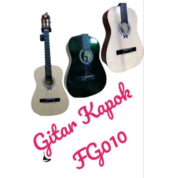 Gitar Kapok Warna Hitam dan Natural  Original Tanpa Tas Bonus