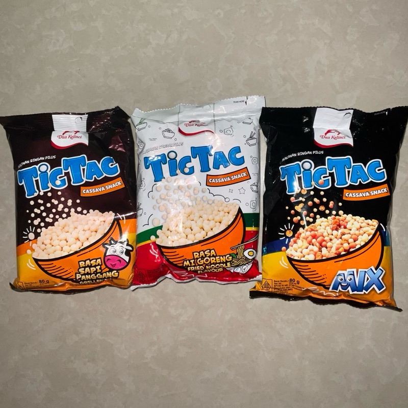 

TicTac dua kelinci 80gr rasa mi goreng sapi panggang mix