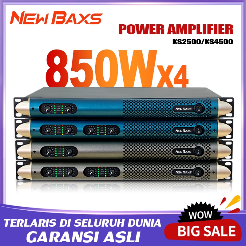 NEW BAXS KS2500/KS4500 Penguat 2/4 saluran 850 watt daya tinggi penguat profesional Peralatan audio 