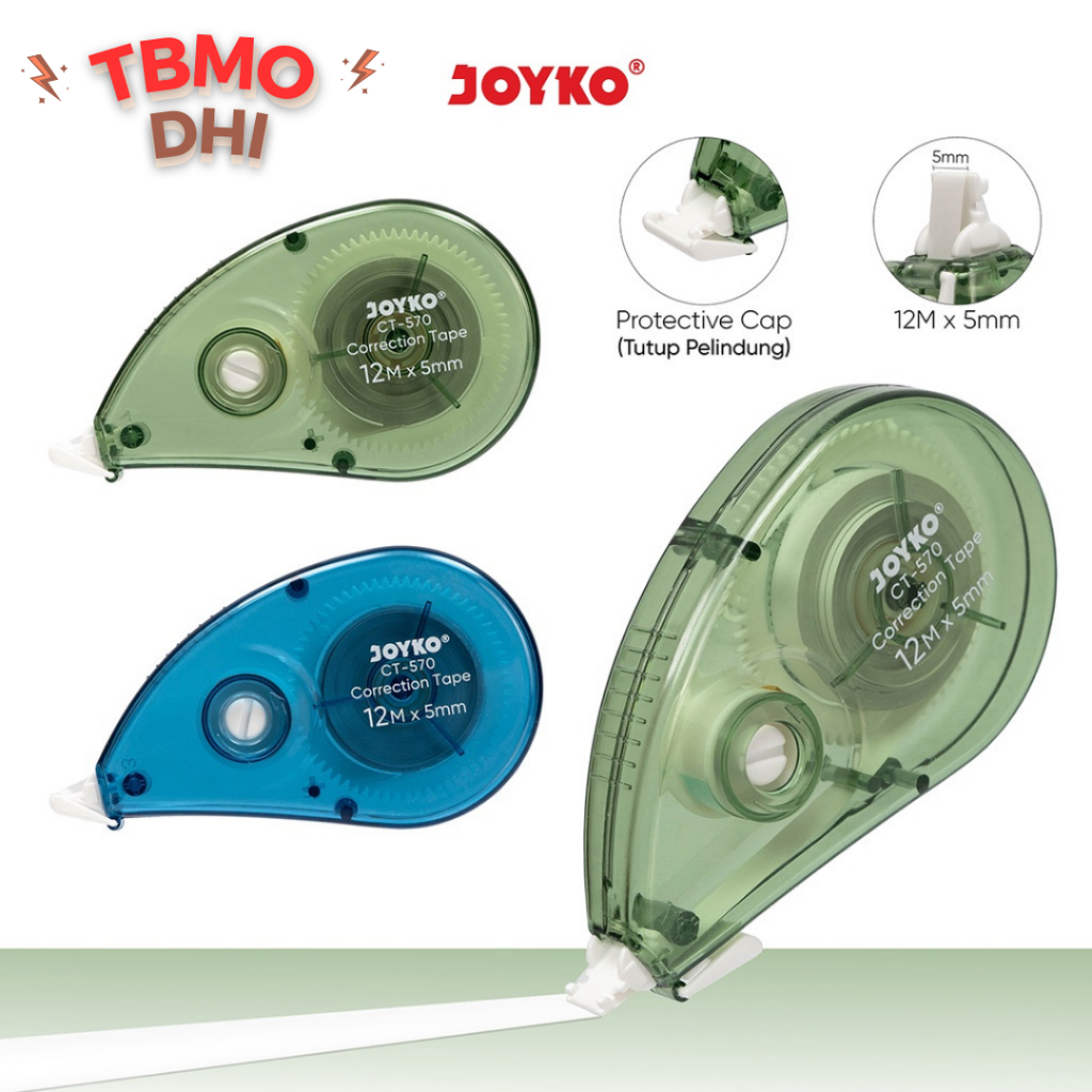 

TBMO Pita Koreksi Correction Tape Joyko CT-570 12M x 5mm / Stipo Kertas / Tipe X