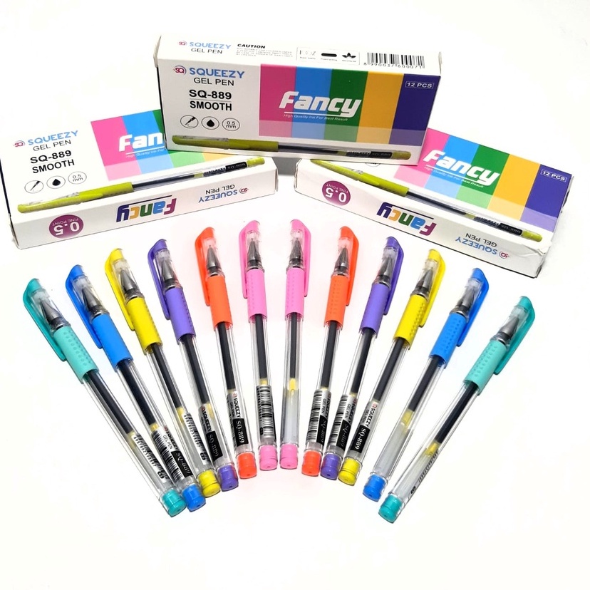 

PROMO TERPOPULER Harga Grosir 1 kotak12pcs PULPEN GEL FANCY SQ889 5MM