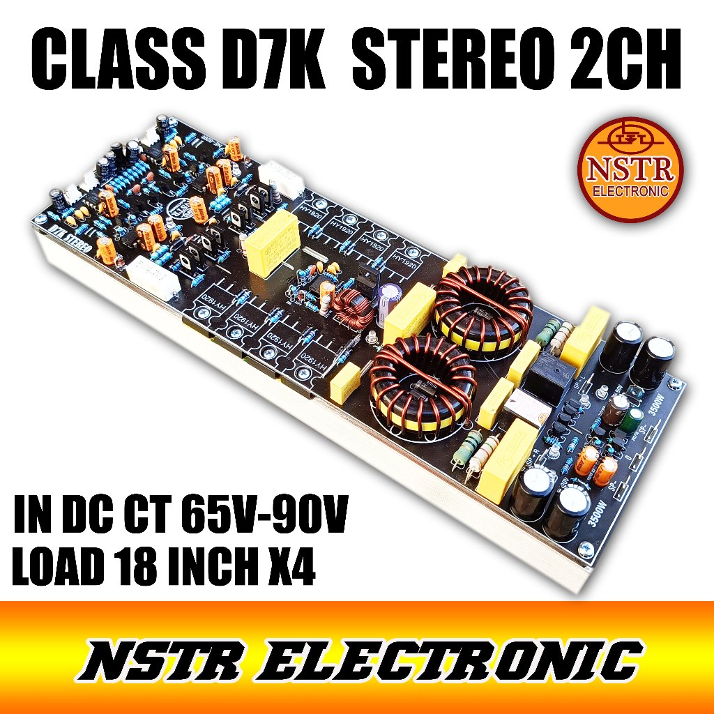 CLASS D STEREO D7K TANPA ARUS BIAS LOAD 15INCH X4 18INCH X4