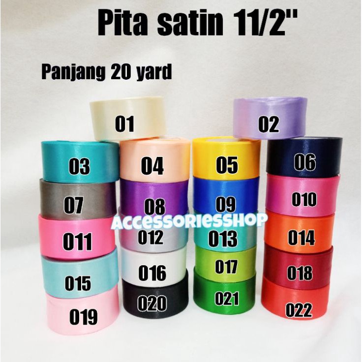

LANGSUNG ORDER GAN Pita satin 112 INCH 38cm1Roll