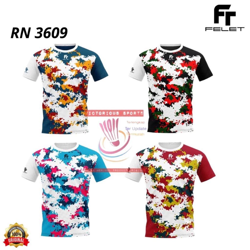 BAJU BADMINTON BULUTANGKIS FELET RN 3609 RN3609 ORIGINAL