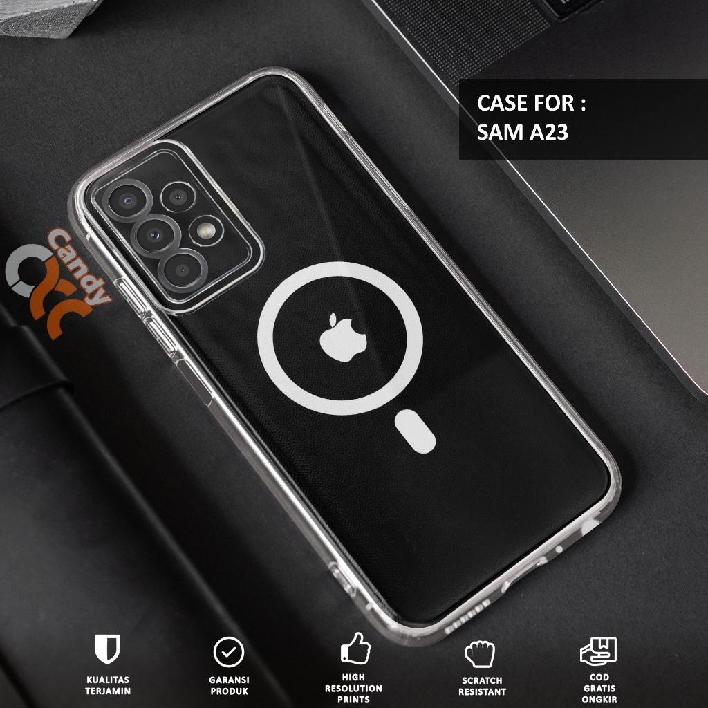 Case SAMSUNG A23 - Casing SAMSUNG A23 Motif MAGSAFE - Softcase Premium Fourside - Bening Transparant