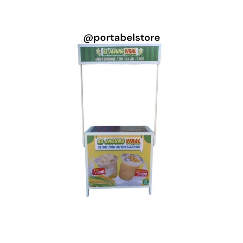 Booth portabel meja jualan lipat